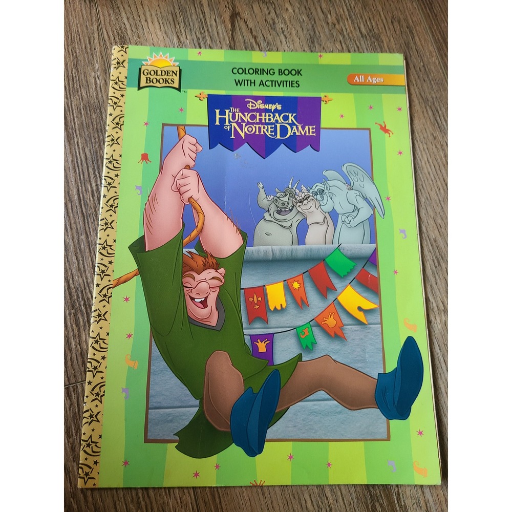 Vintage 1996 Disney Hunchback of Notre Dame Golden Books Coloring Activity Book